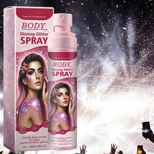🌟 GlowMuse – Spray Strălucitor pentru Păr, Corp și Haine